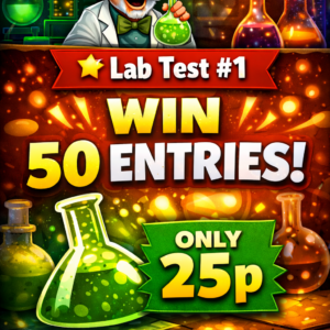 🧪 Prof Winnie’s Lab Test #1 – Win 50 Entries (25p Flash Raffle)